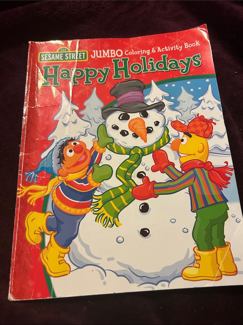 Sesame Street Happy Holidays Jumbo Coloring & Activity Book - Red, Green, Yellow